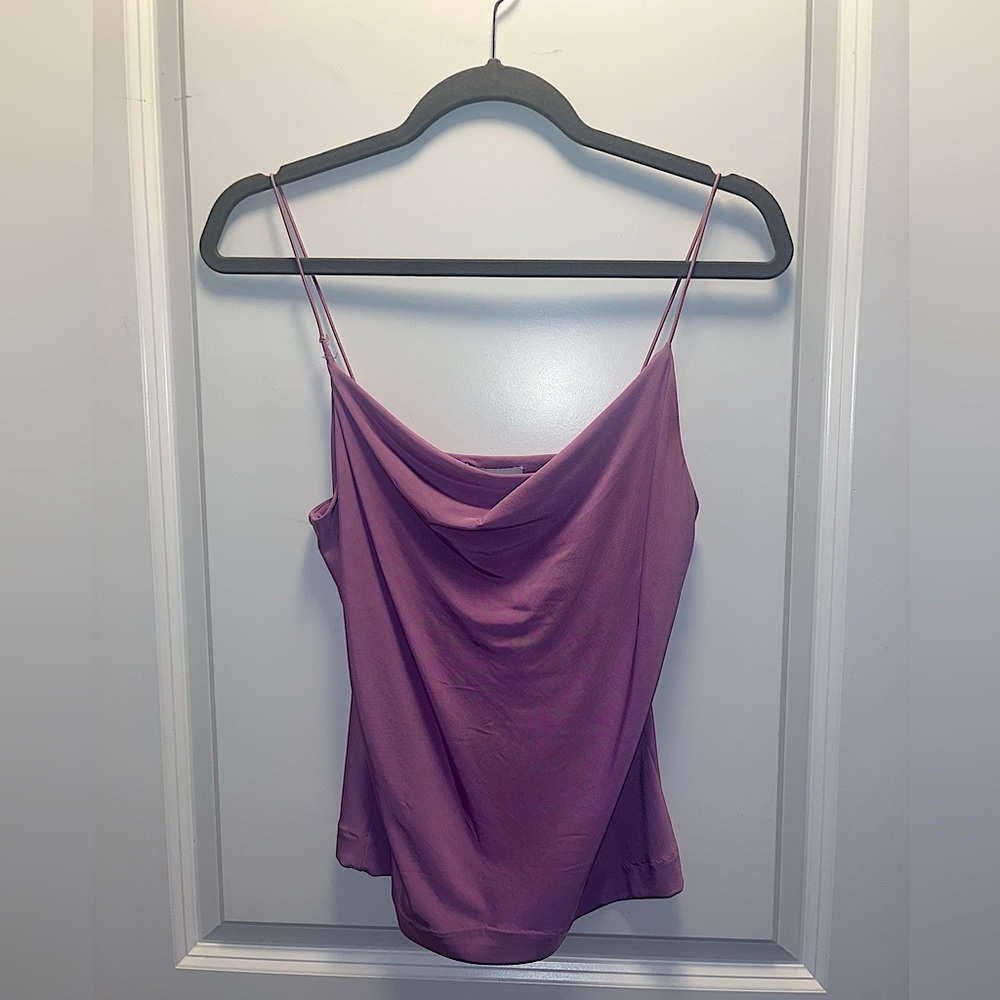 Lavender cowl neck tank top by Weekday
